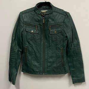 Michael Kors Green Leather Jacket